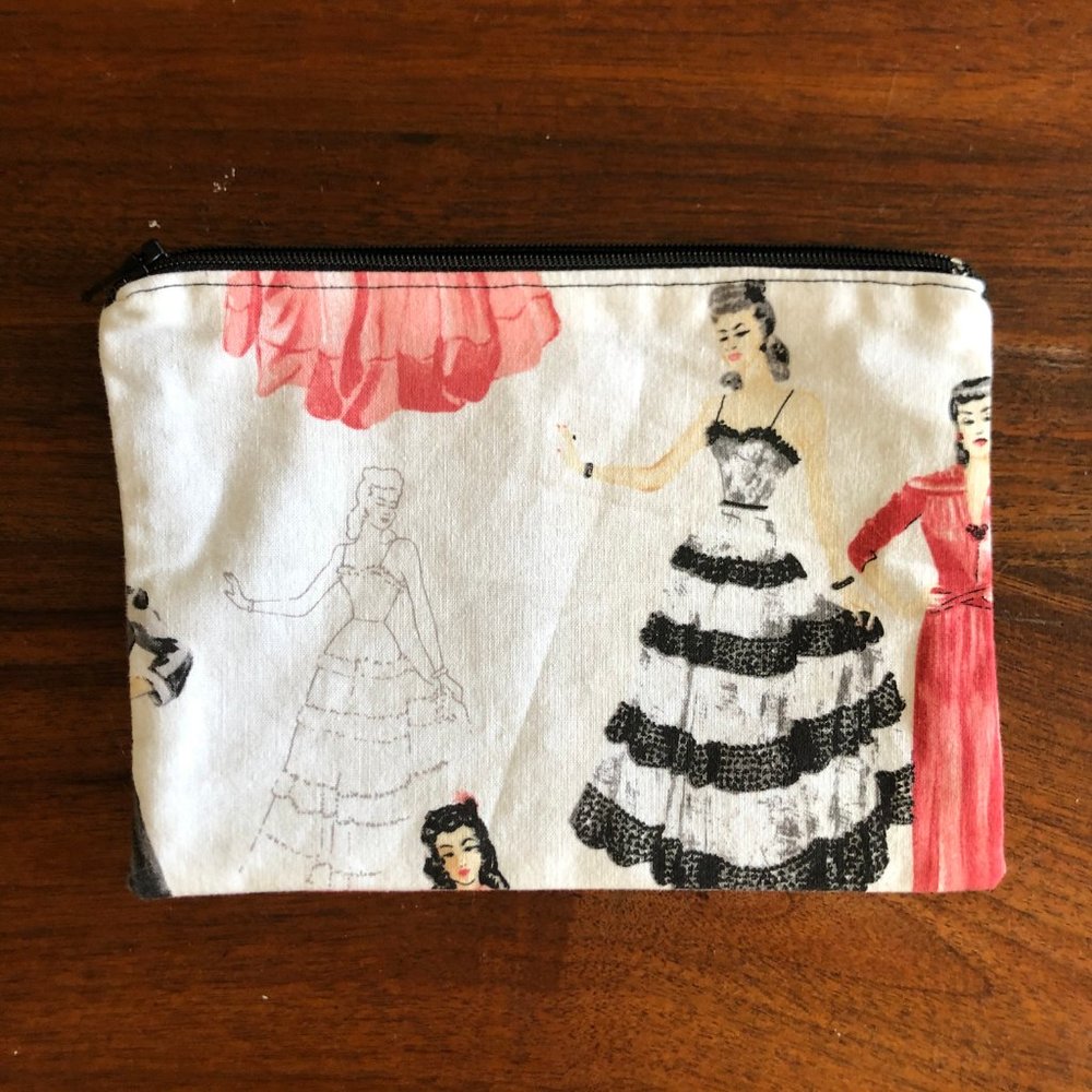 Lot 6 Handmade Zipper pouches bags Vintage Lot A - Picture 12 of 14